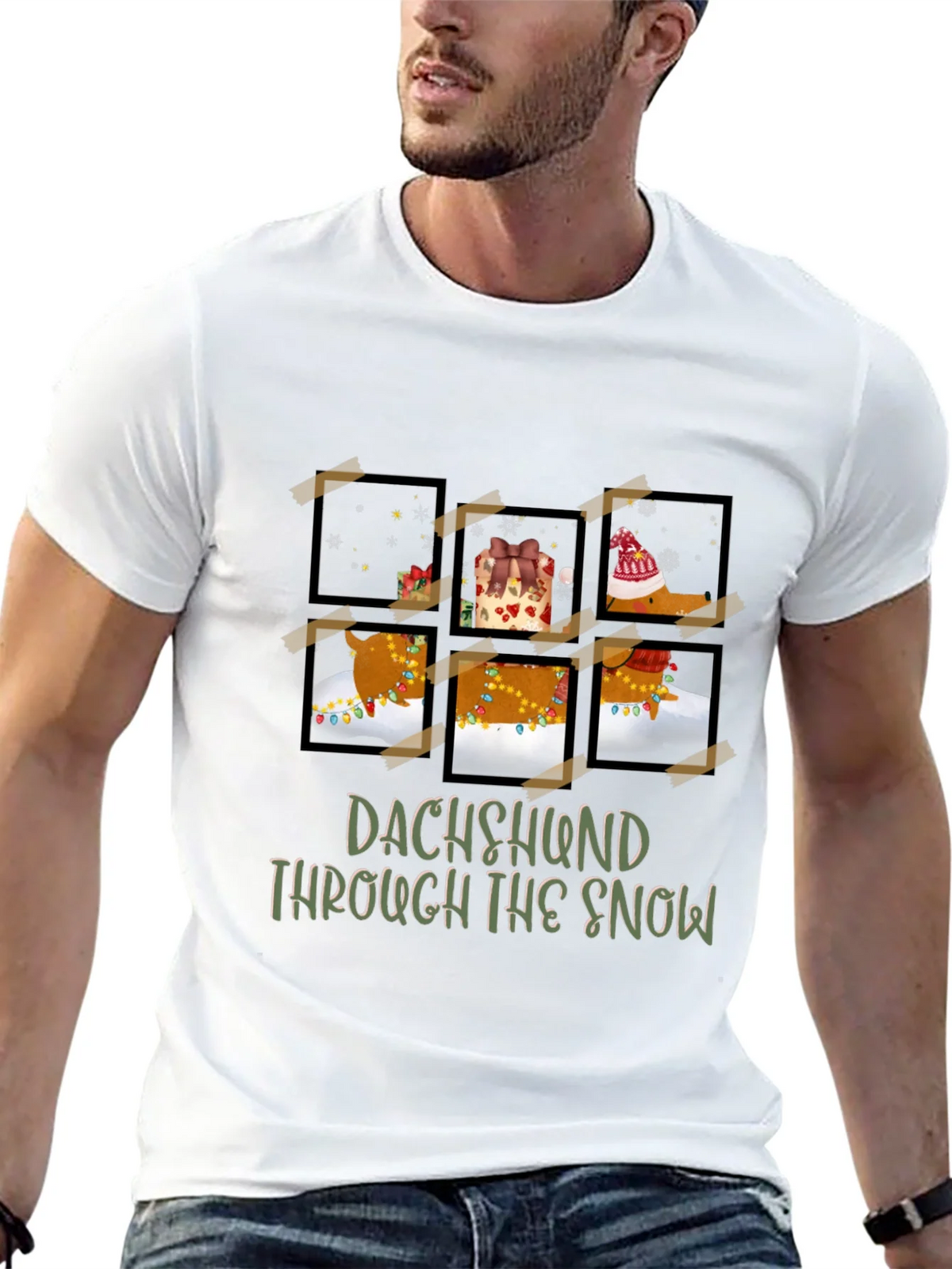 Dachshund Through The Snow Graphic Tee product image 12