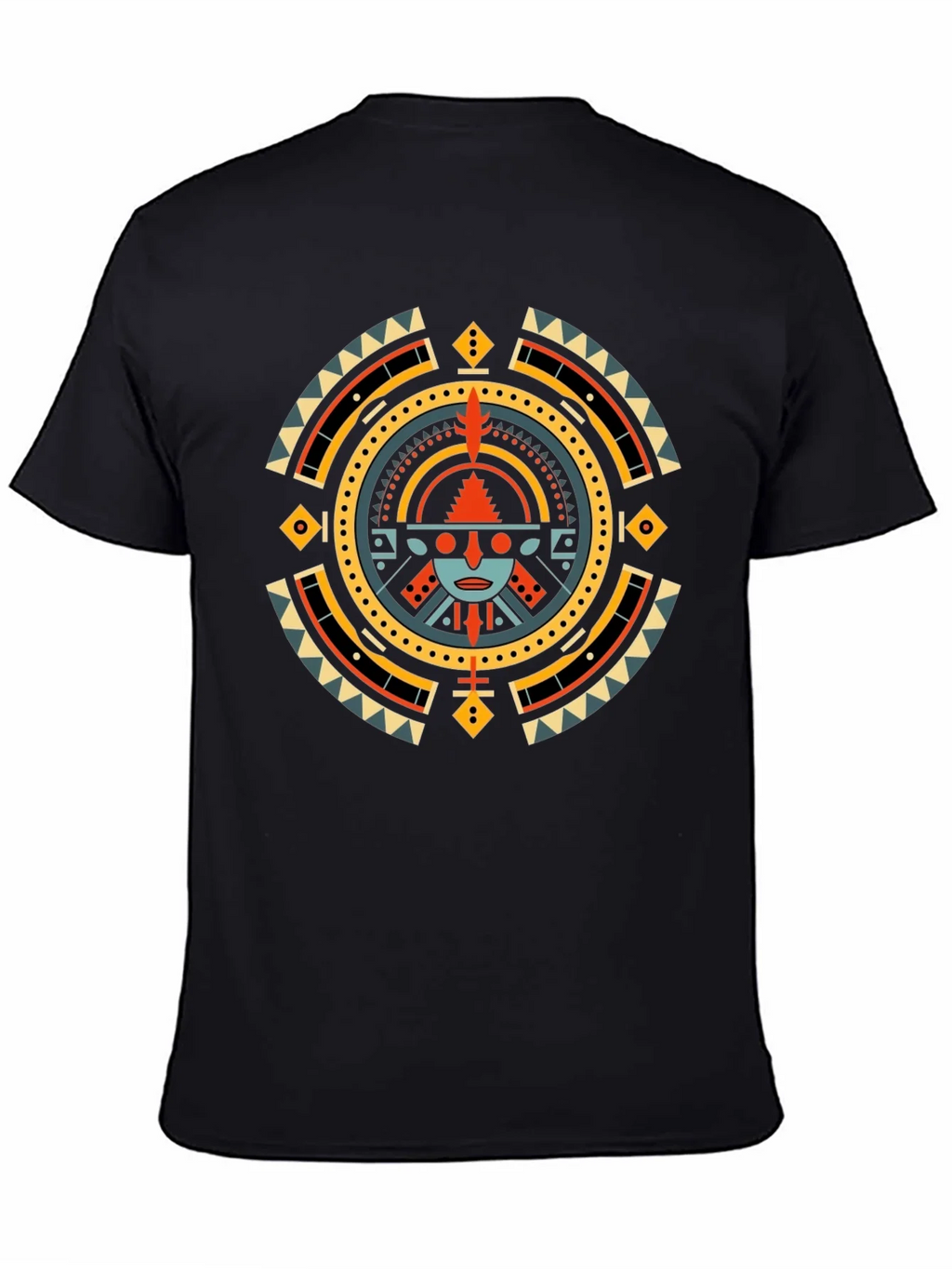 Aztec Sun Graphic T-Shirt - Black product image 4