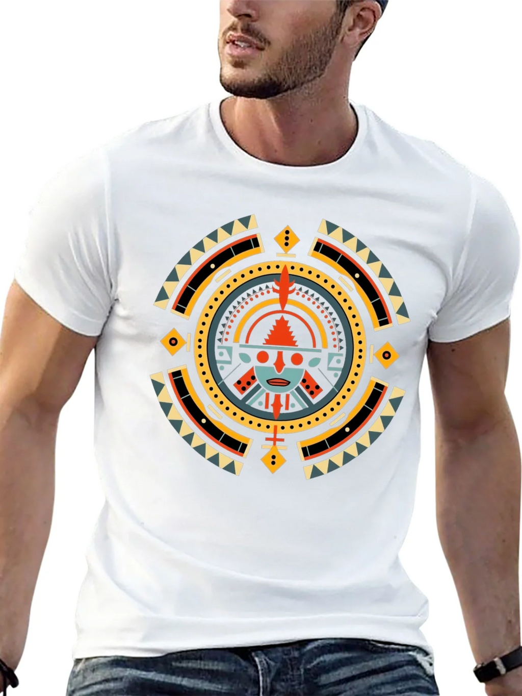 Aztec Sun Graphic T-Shirt - Black product image 12