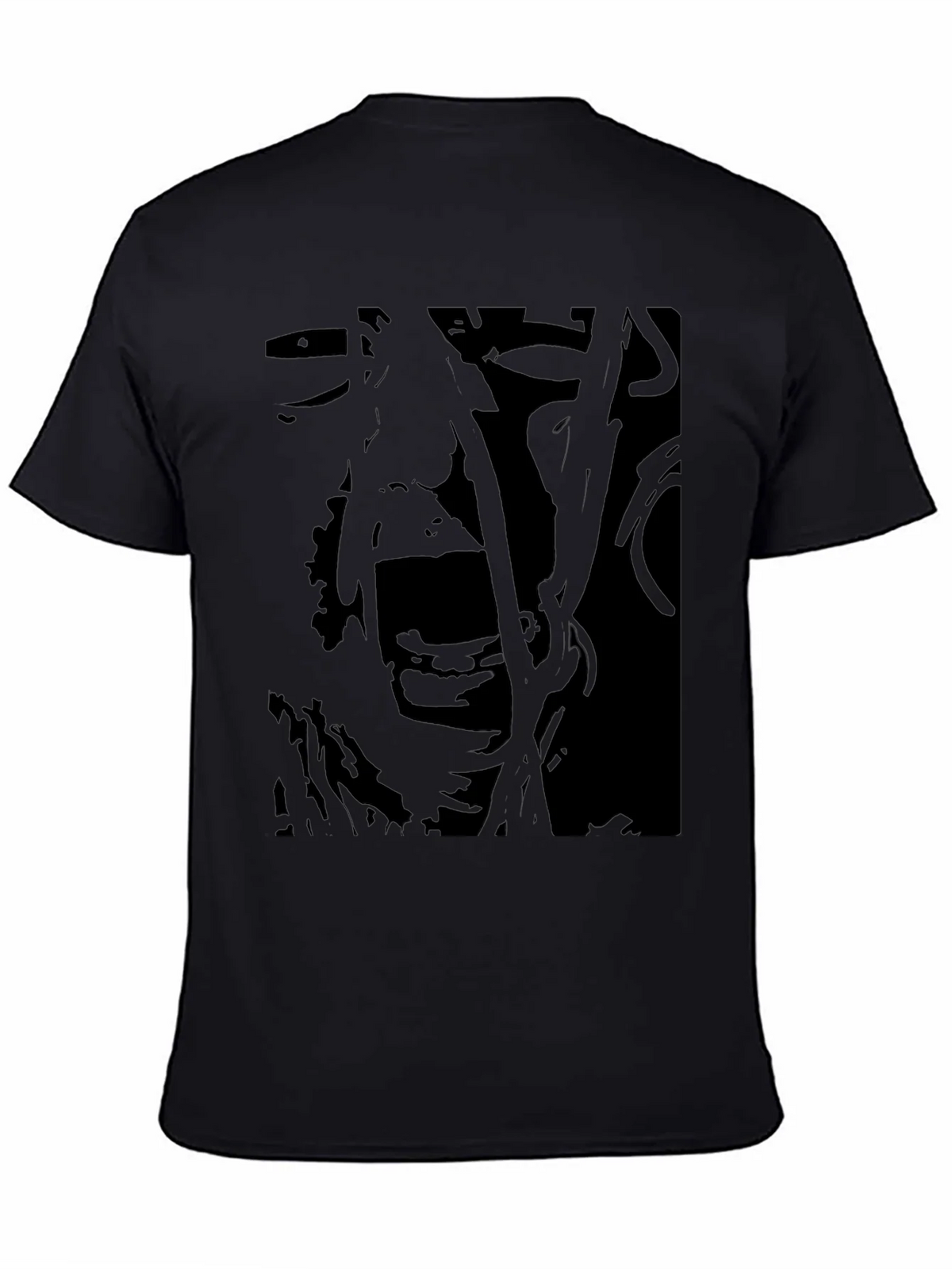 Abstract Scream Graphic Black T-Shirt product image 4