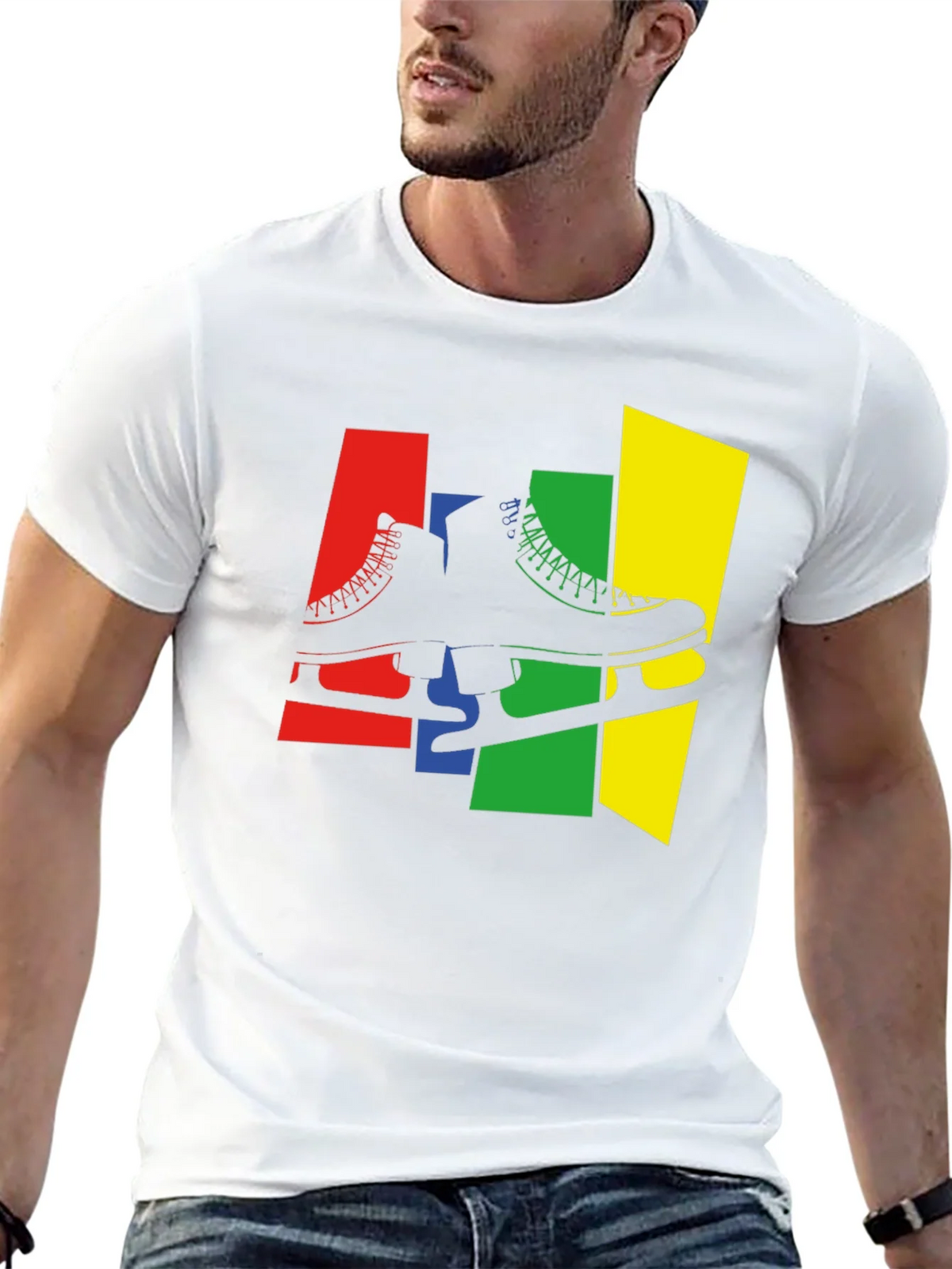 Retro Skates T-Shirt - Black Cotton Graphic Tee product image 12