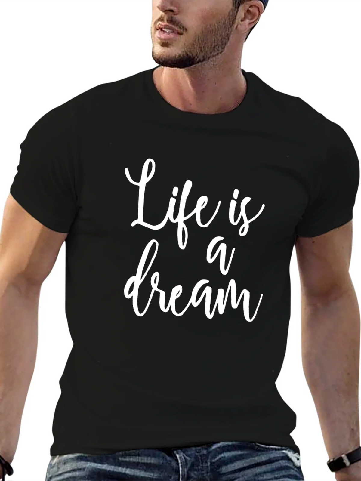 Life is a Dream Graphic Tee - Black product image 6