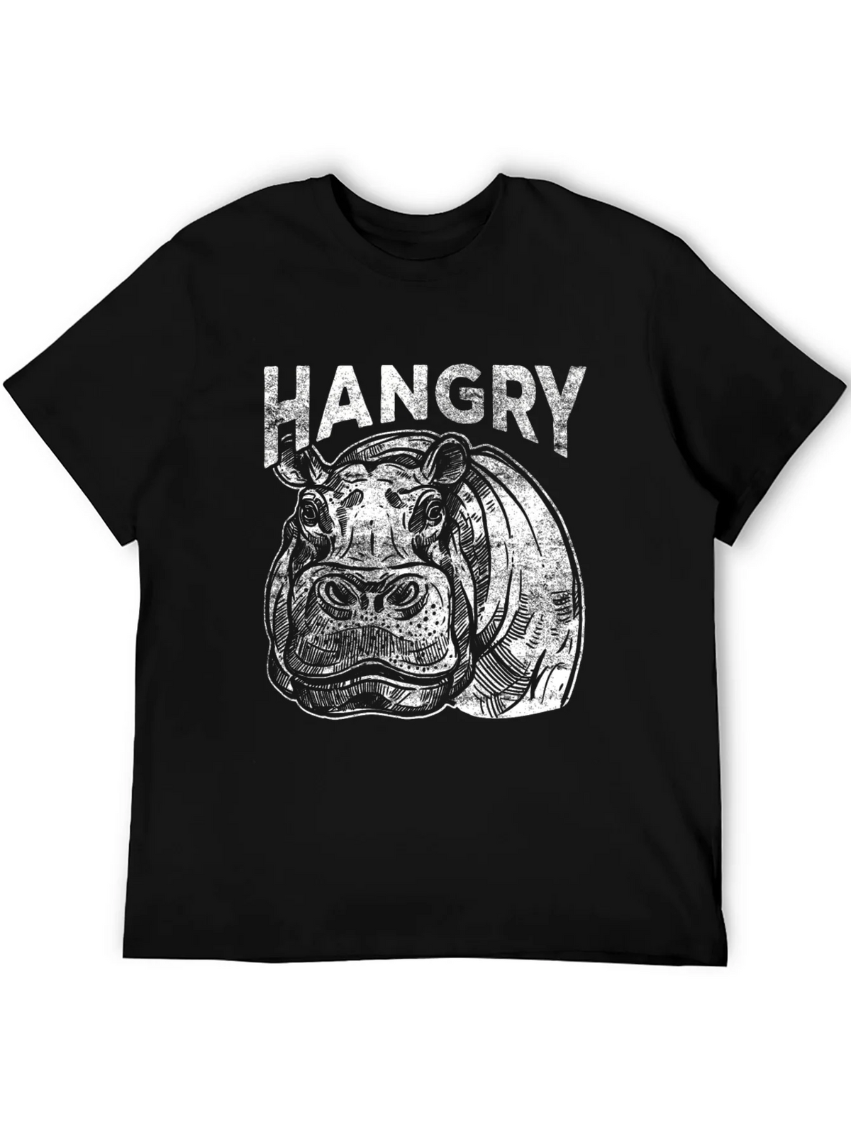Hangry Hippo Graphic T-Shirt - Black product image 5
