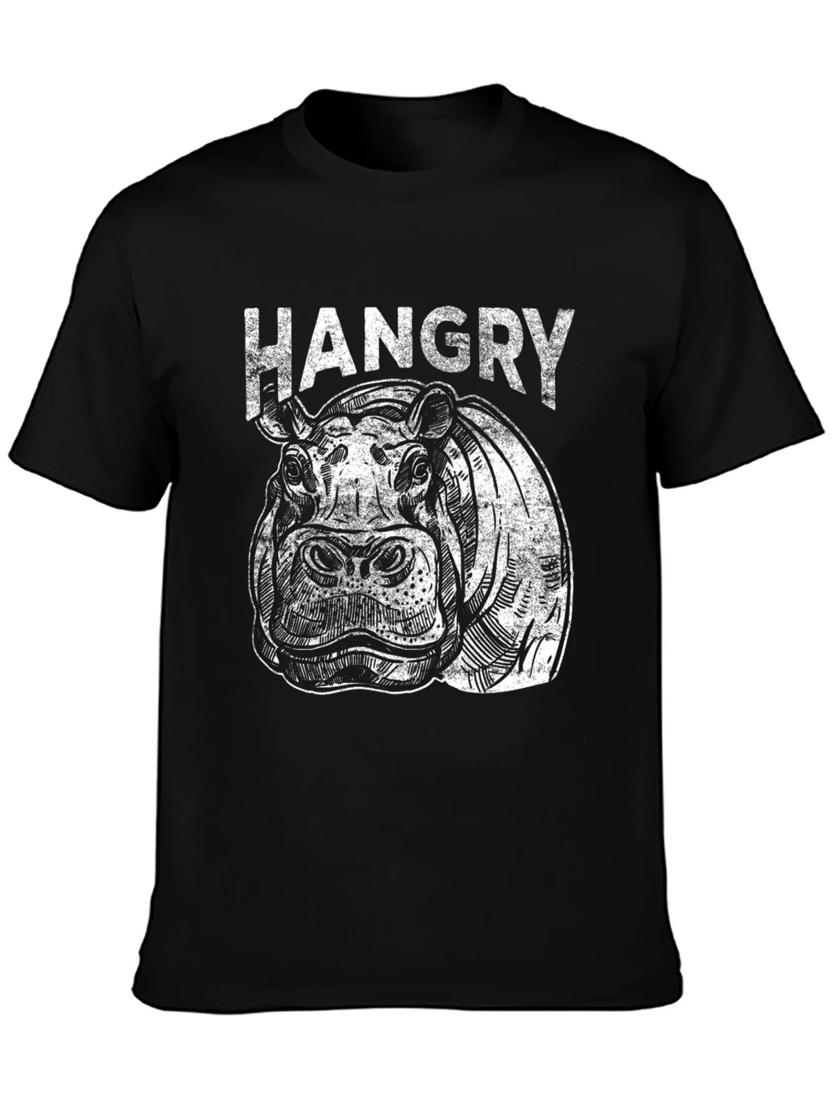 Hangry Hippo Graphic T-Shirt - Black product image 3