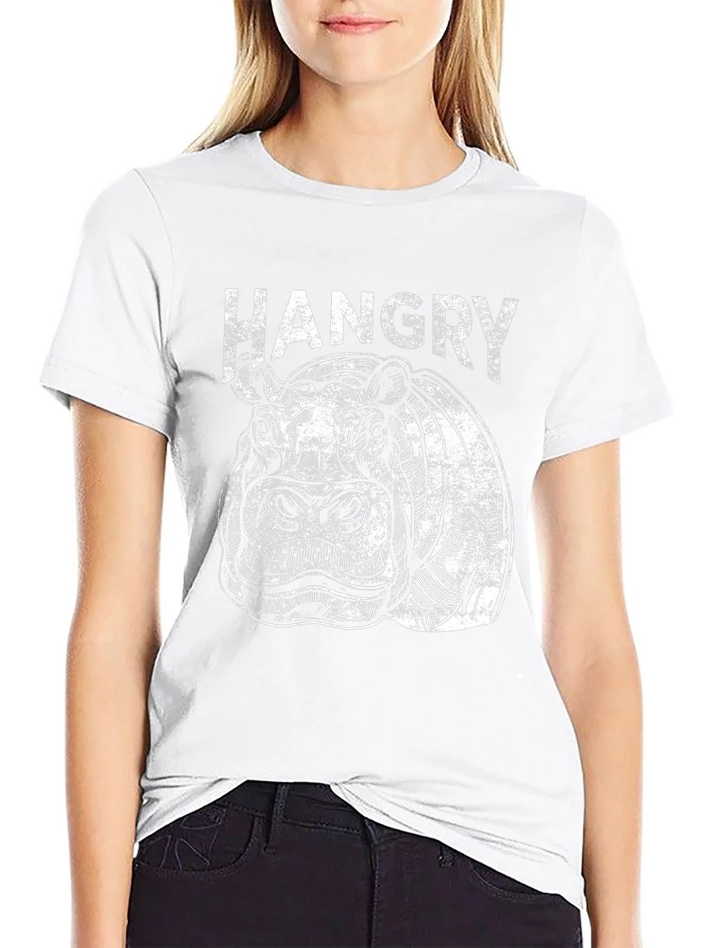Hangry Hippo Graphic T-Shirt - Black product image 8