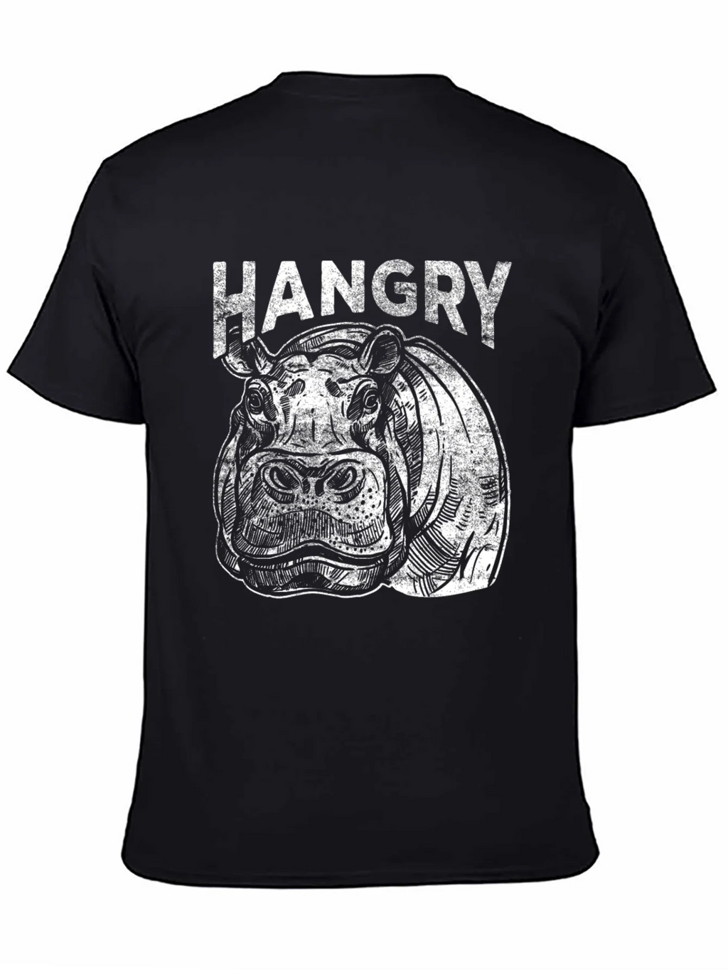 Hangry Hippo Graphic T-Shirt - Black product image 4