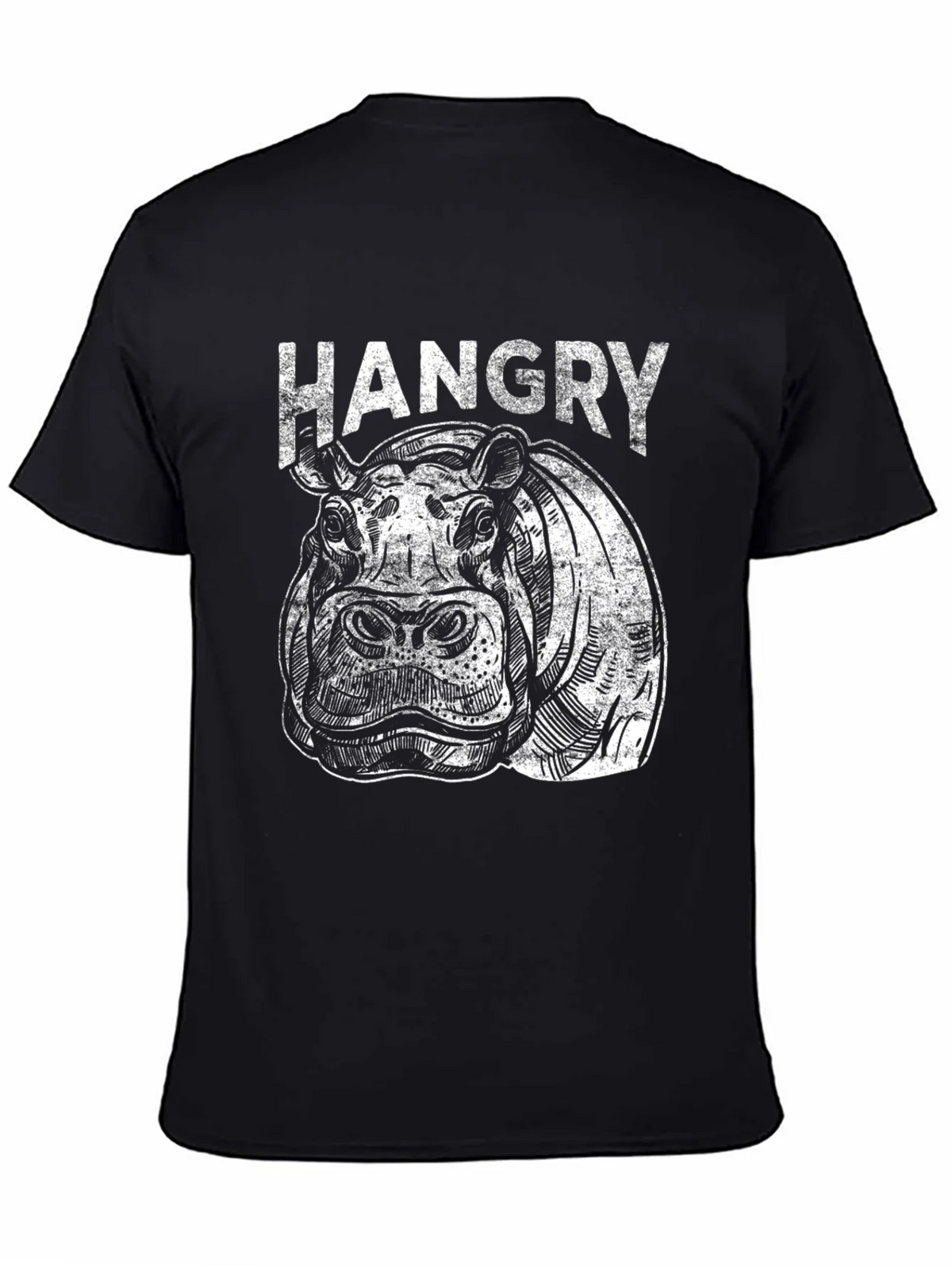Hangry Hippo Graphic T-Shirt - Black product image 4