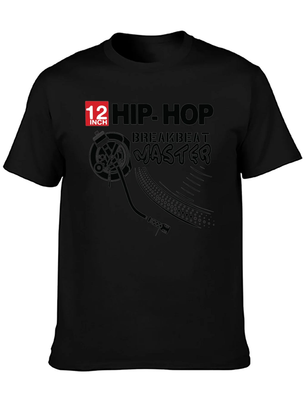 Hip Hop Breakbeat Master Black T-Shirt product image 3