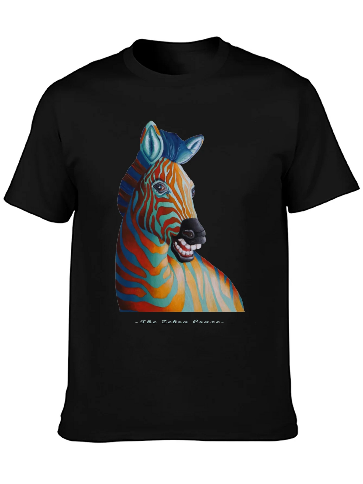 Zebra Craze T-Shirt - Unique Colorful Animal Graphic Tee product image 3