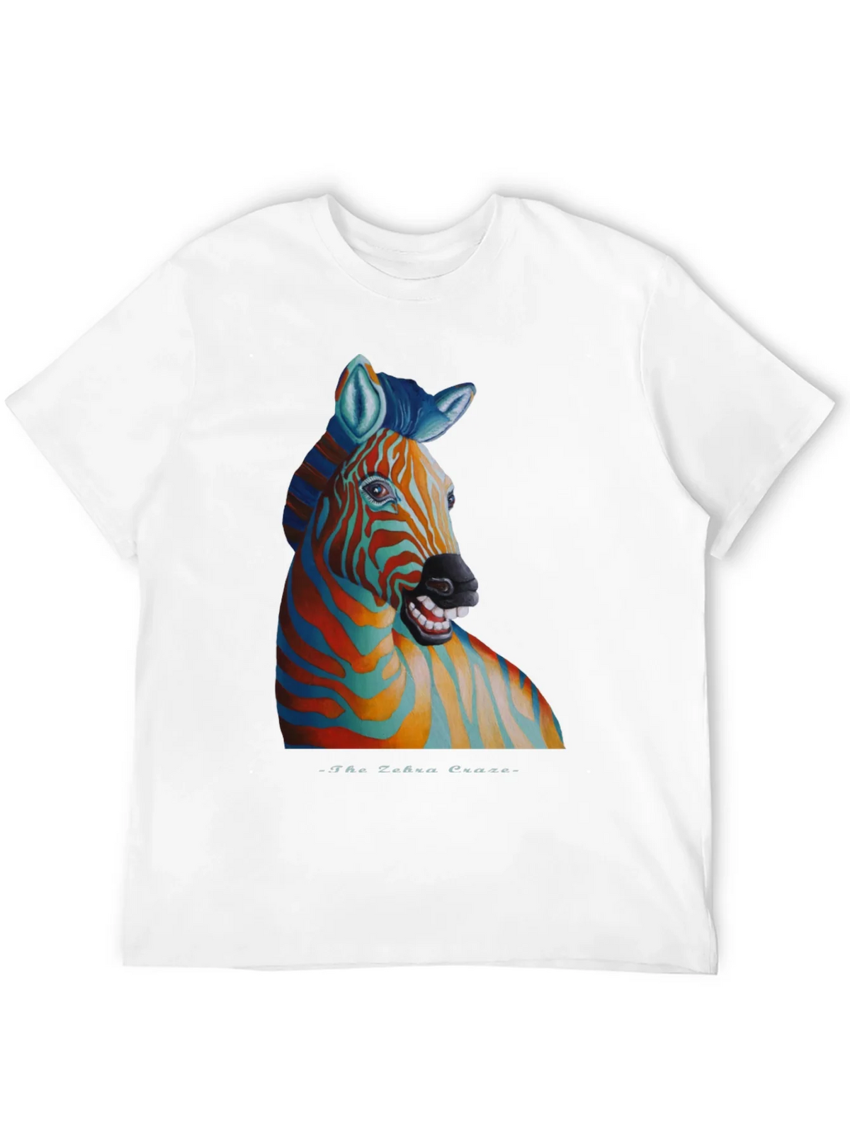Zebra Craze T-Shirt - Unique Colorful Animal Graphic Tee product image 11