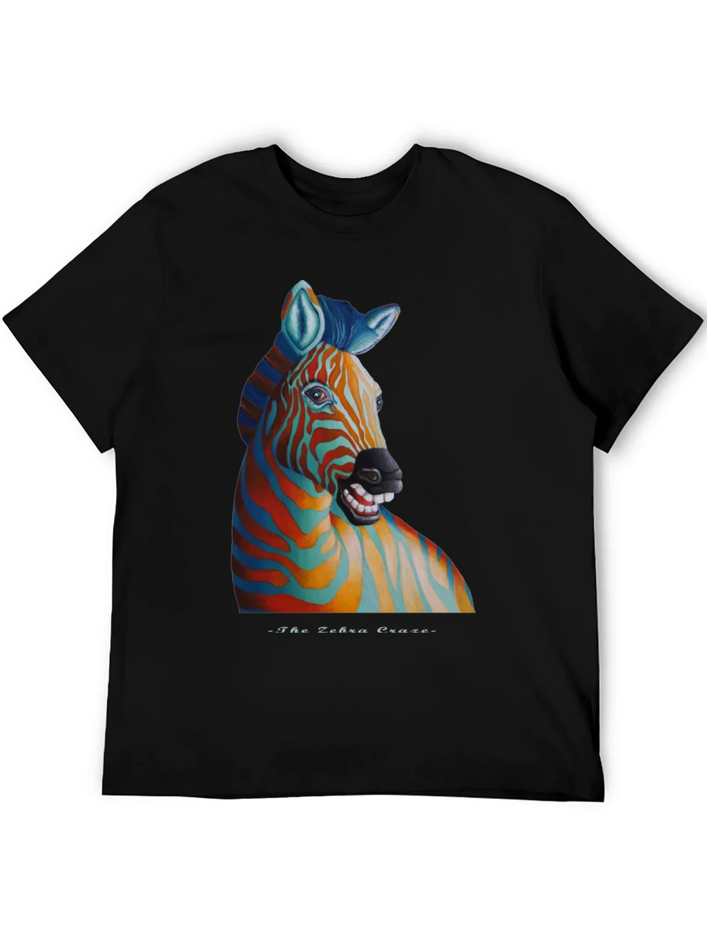 Zebra Craze T-Shirt - Unique Colorful Animal Graphic Tee product image 5