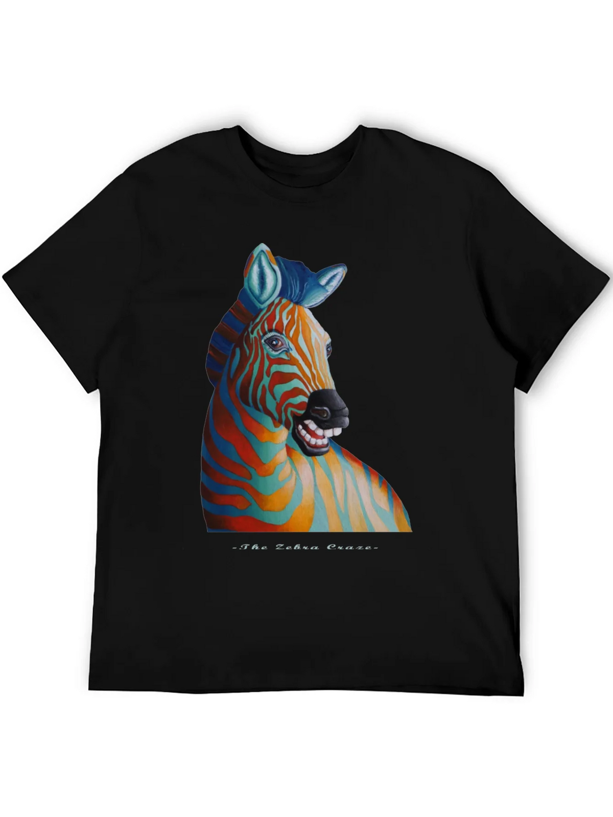 Zebra Craze T-Shirt - Unique Colorful Animal Graphic Tee product image 5