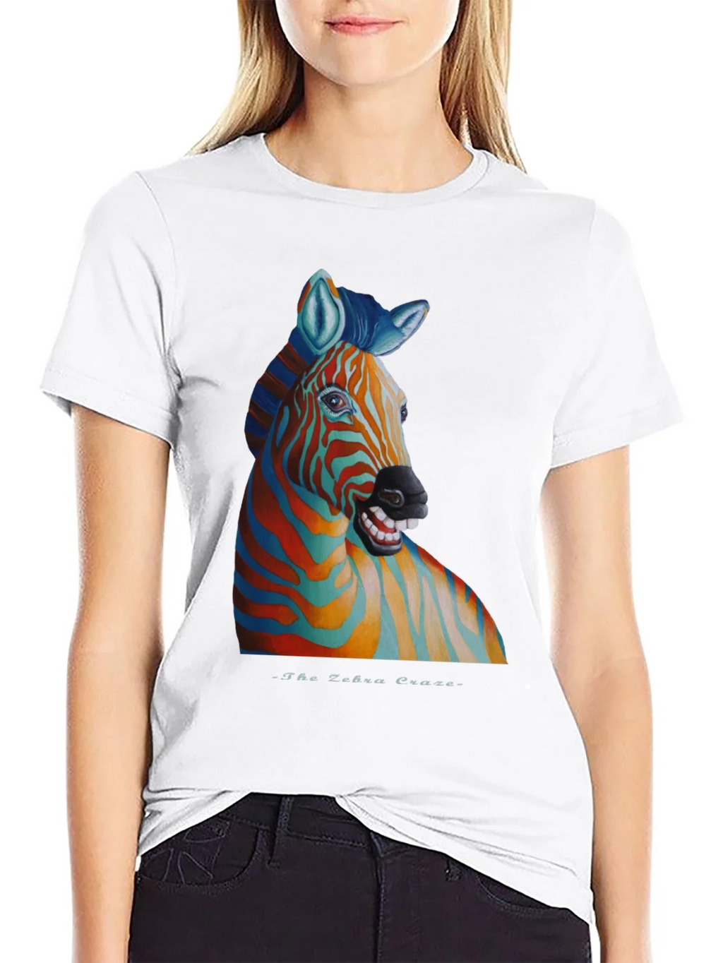 Zebra Craze T-Shirt - Unique Colorful Animal Graphic Tee product image 8
