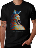 Zebra Craze T-Shirt - Unique Colorful Animal Graphic Tee product image 1