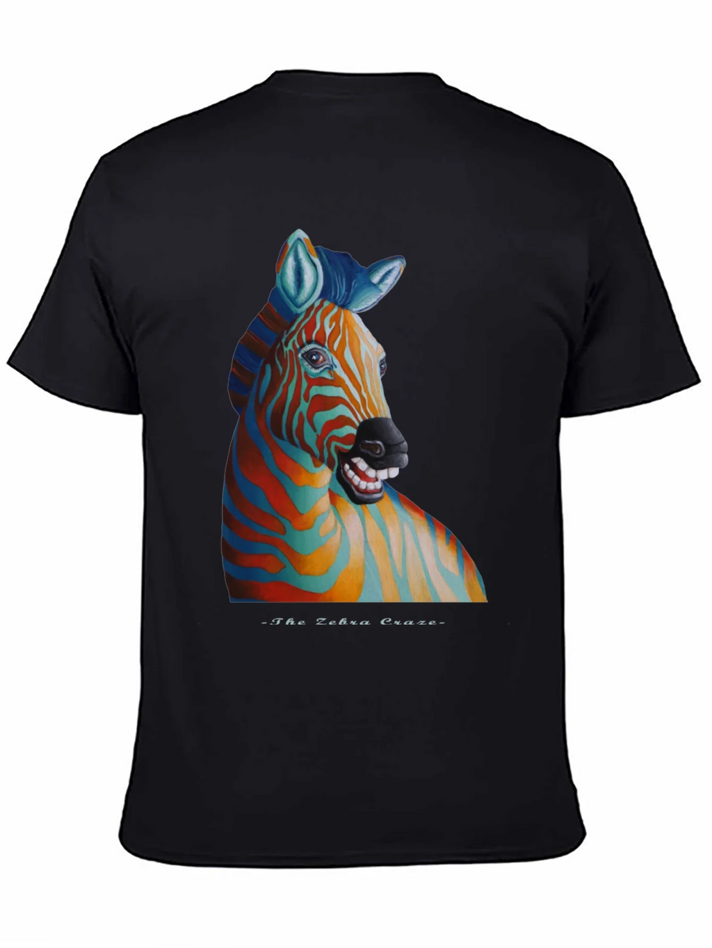 Zebra Craze T-Shirt - Unique Colorful Animal Graphic Tee product image 4
