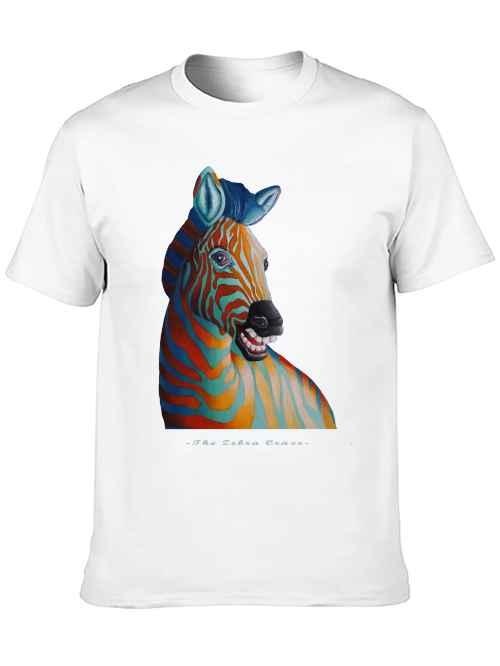 Zebra Craze T-Shirt - Unique Colorful Animal Graphic Tee product image 9