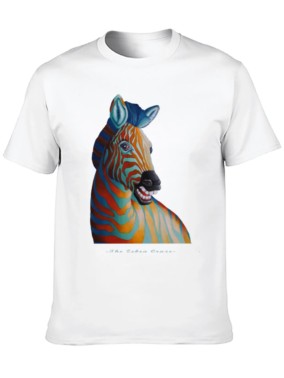 Zebra Craze T-Shirt - Unique Colorful Animal Graphic Tee product image 9
