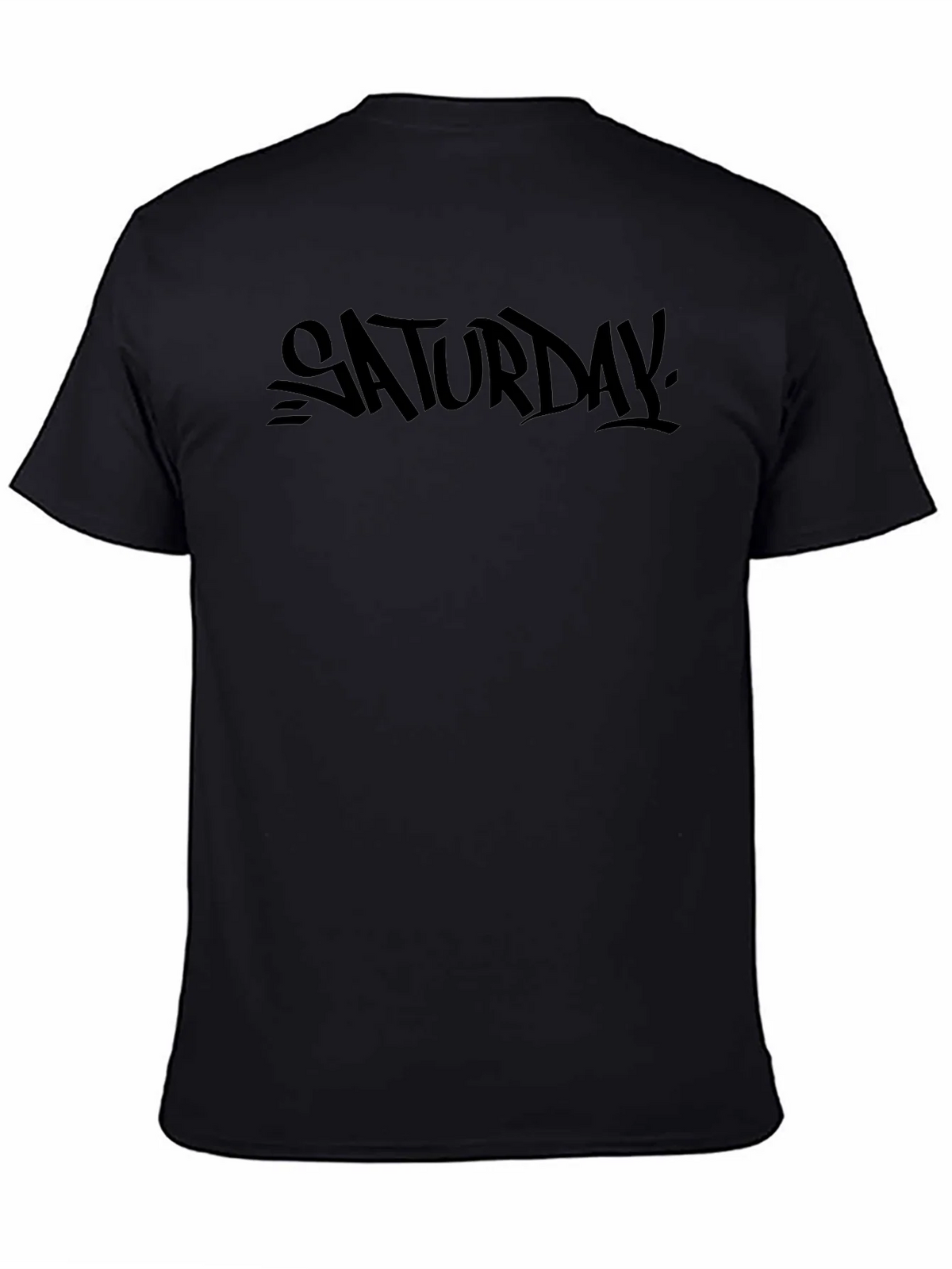 Saturday Graphic Print Black T-Shirt product image 4