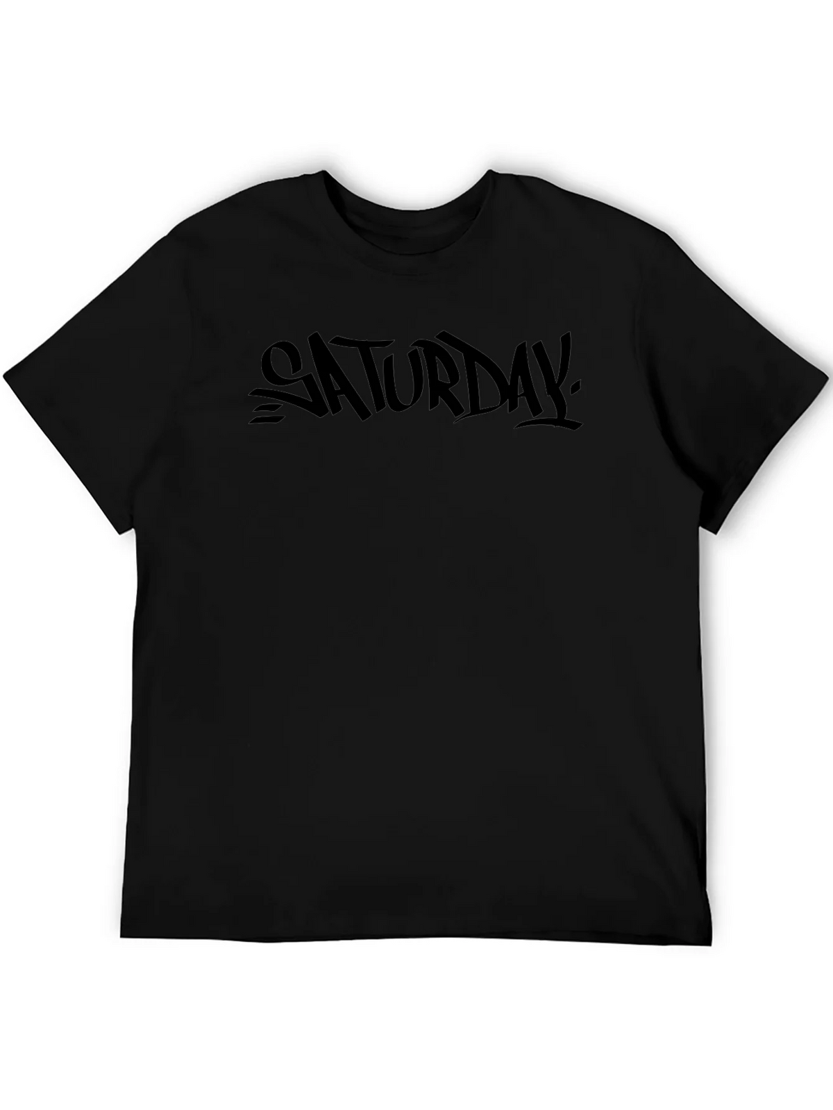 Saturday Graphic Print Black T-Shirt product image 5