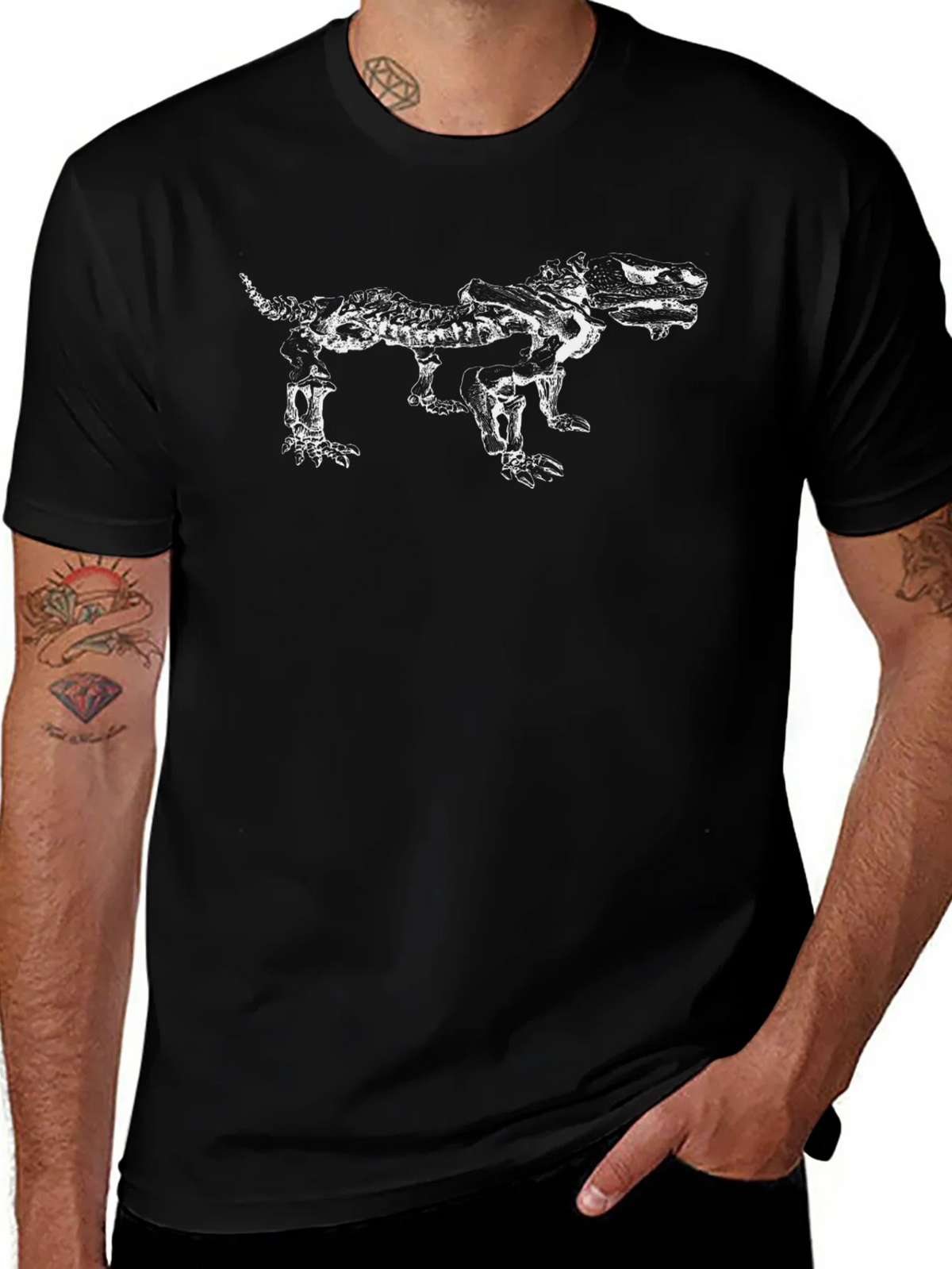 Unique Black T-Shirt with Animal Graphic product image 1