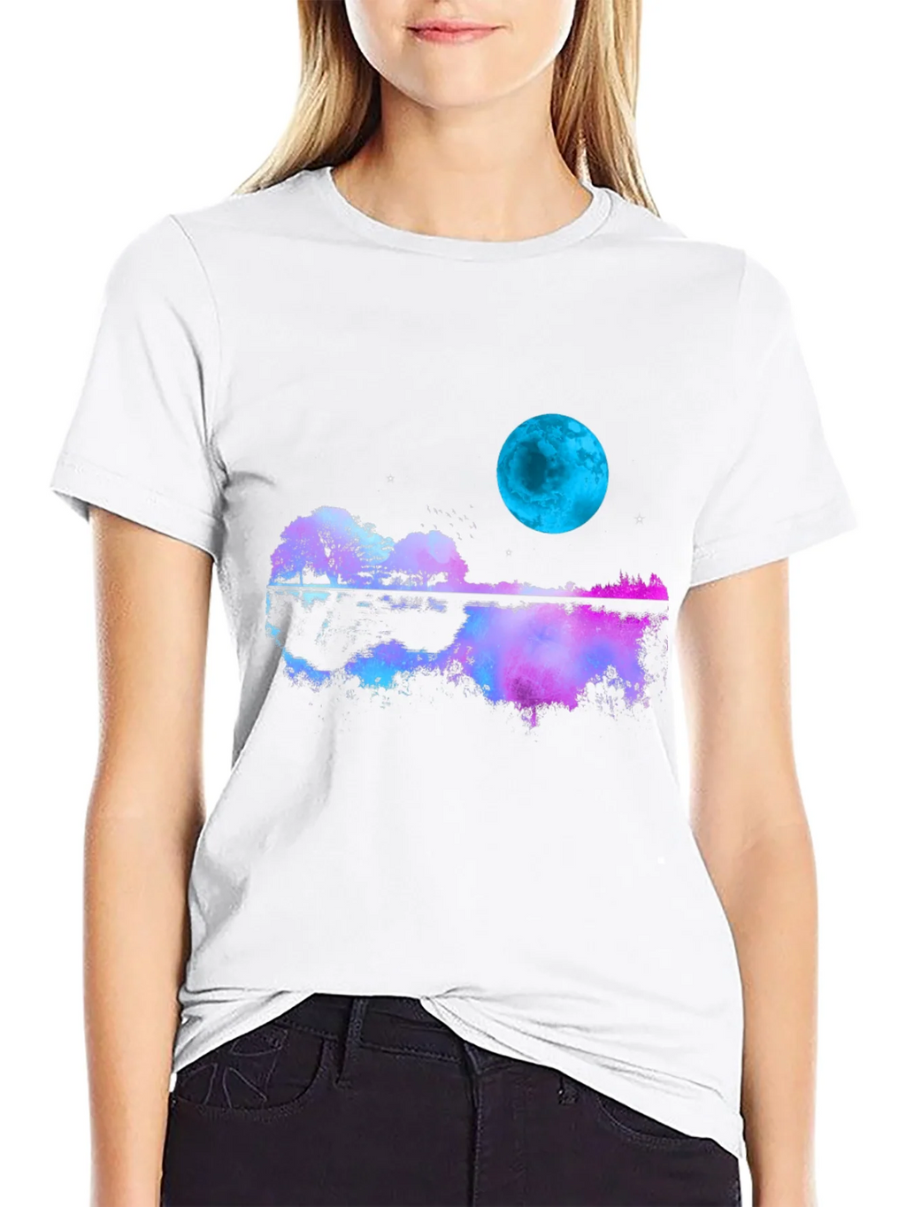 Guitar Moon T-Shirt - Reflective Graphic Tee product image 8