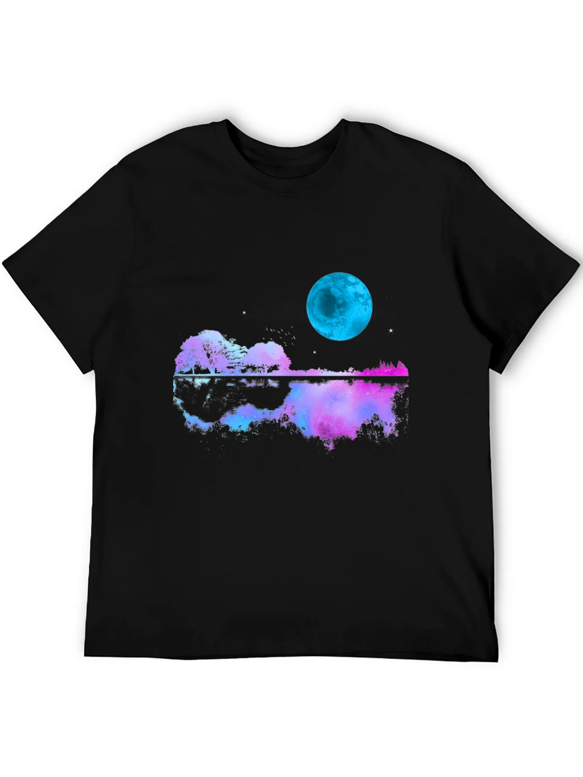 Guitar Moon T-Shirt - Reflective Graphic Tee product image 5