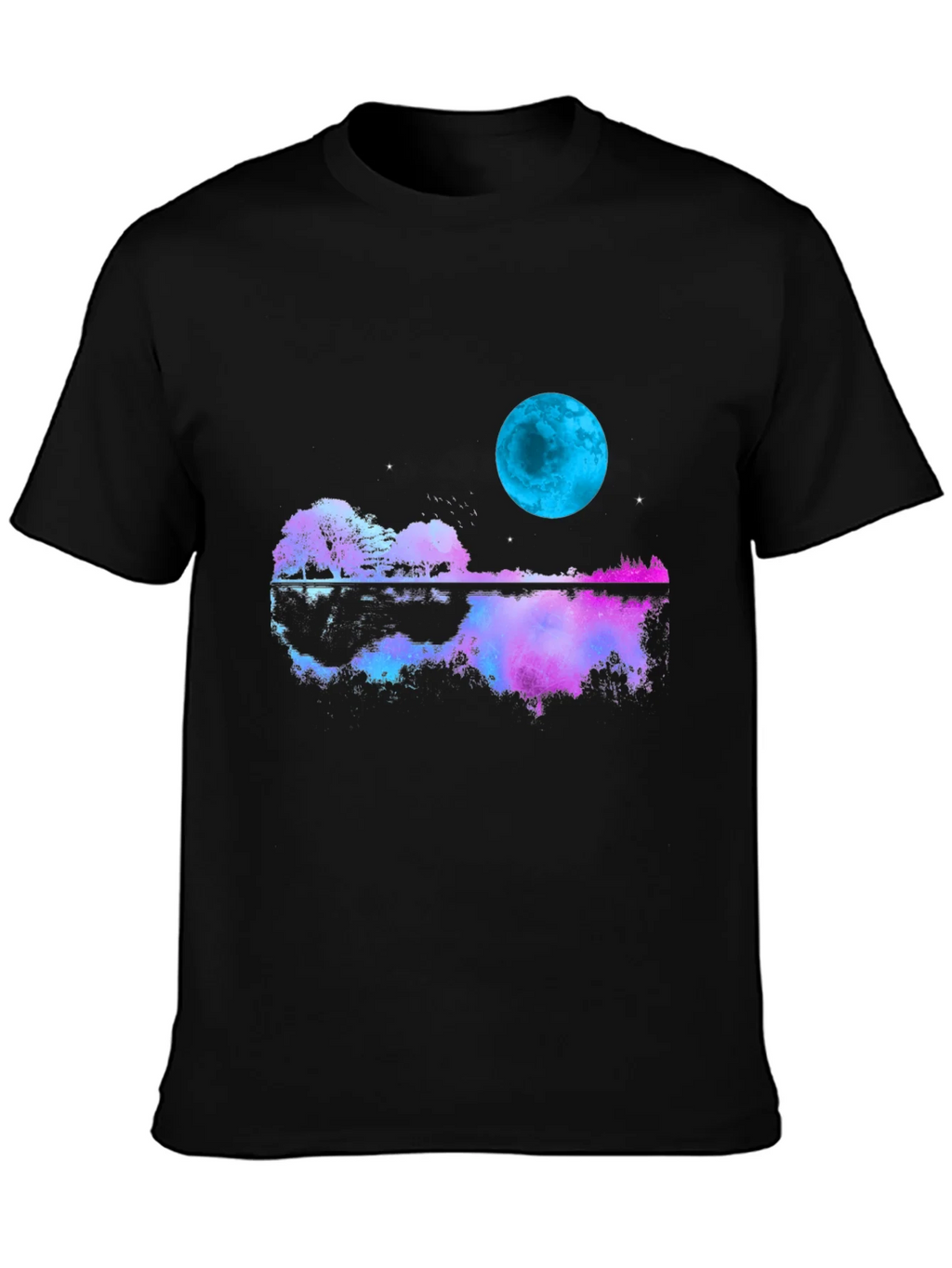 Guitar Moon T-Shirt - Reflective Graphic Tee product image 3