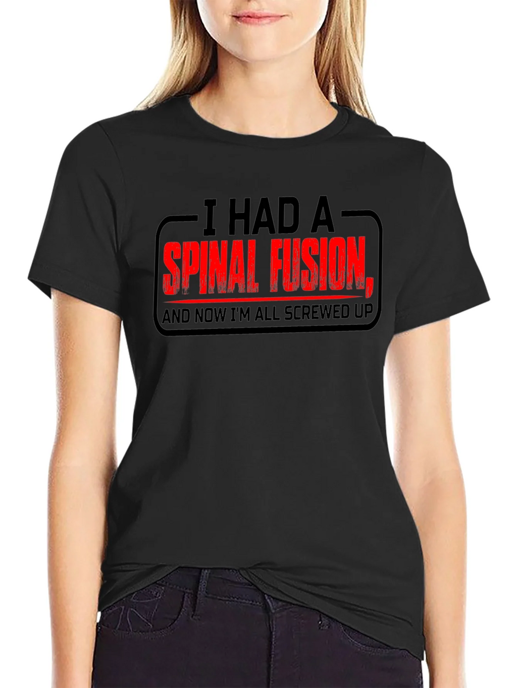Spinal Fusion Graphic T-Shirt - Funny Recovery Tee product image 2