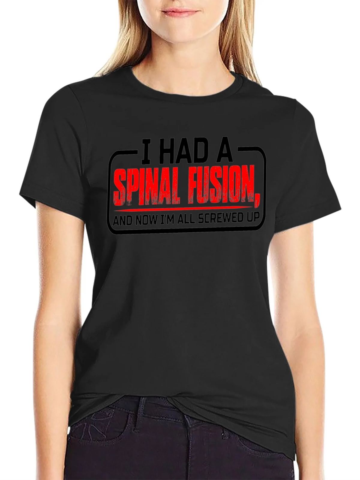 Spinal Fusion Graphic T-Shirt - Funny Recovery Tee product image 2