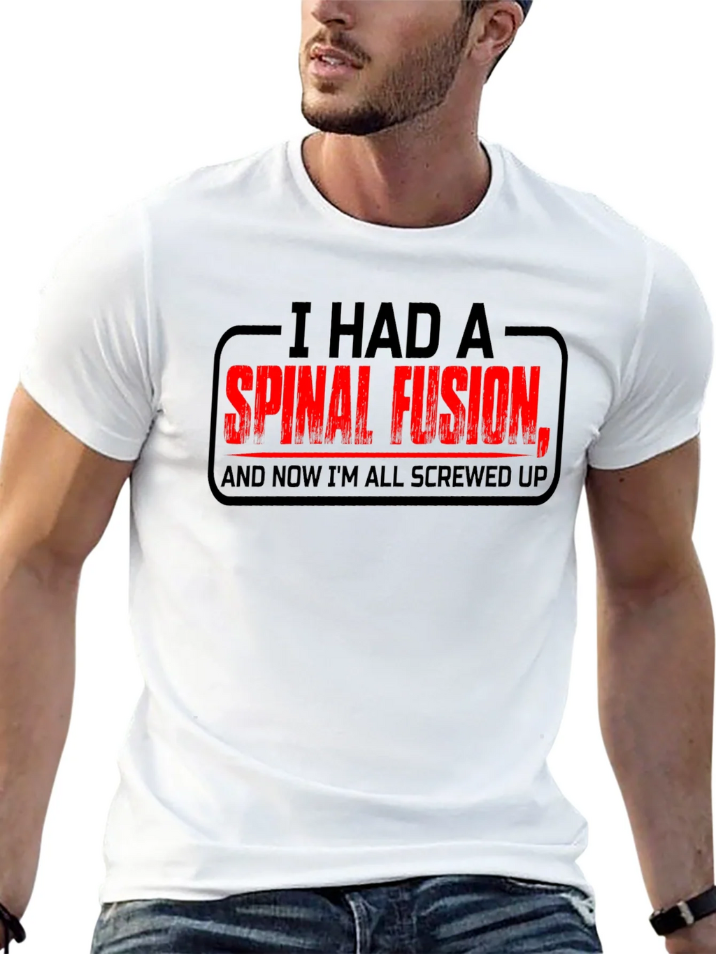 Spinal Fusion Graphic T-Shirt - Funny Recovery Tee product image 12