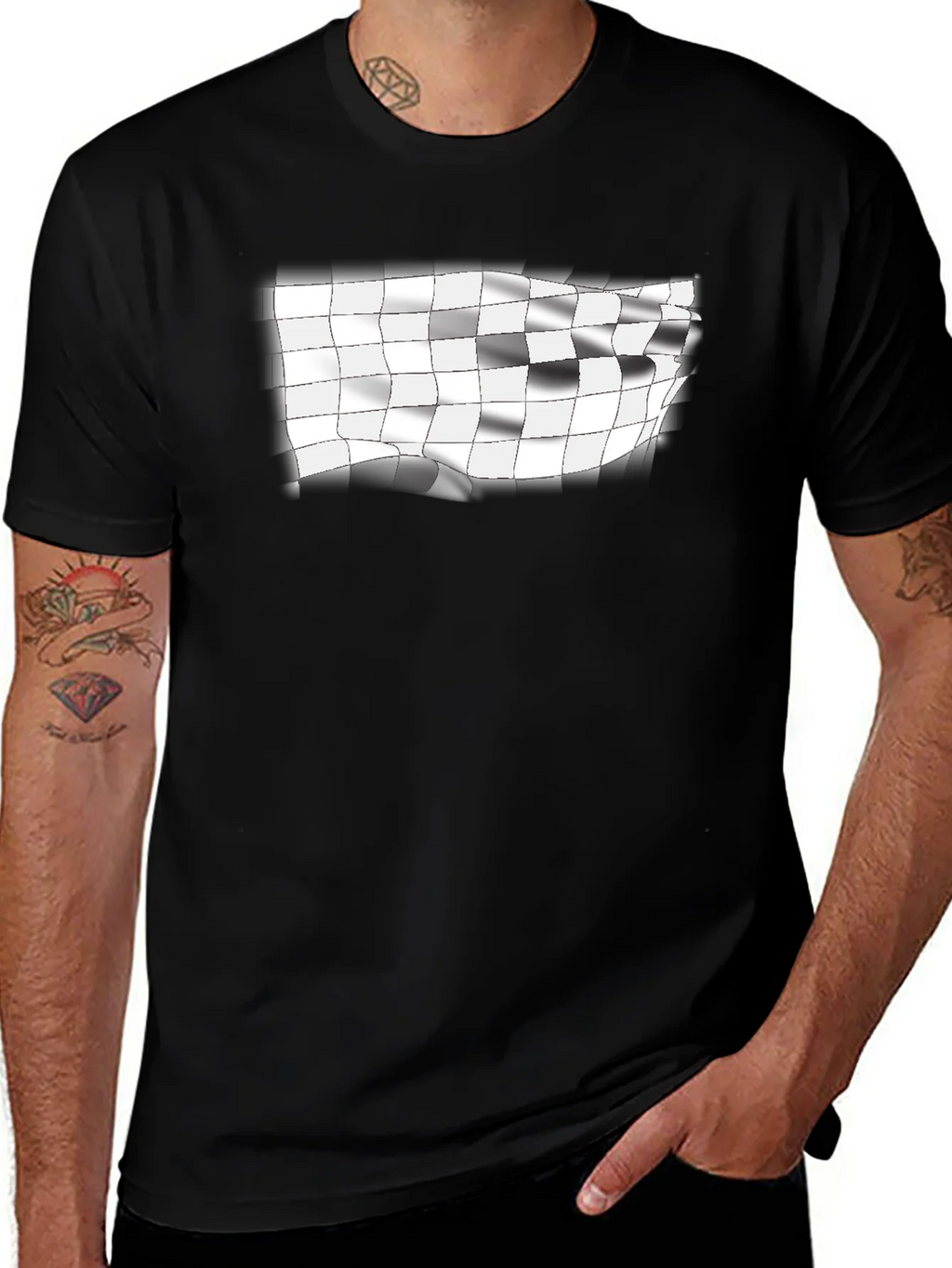 Checkered Flag Graphic Tee - Racing Fan T-Shirt product image 1