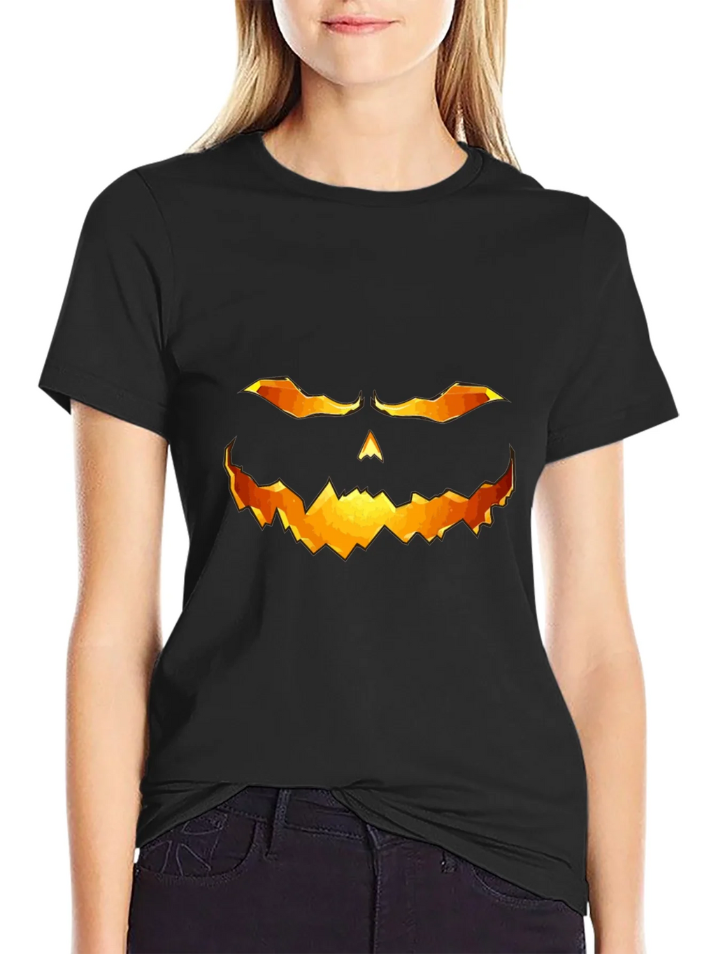 Halloween Pumpkin Face Graphic T-Shirt product image 2
