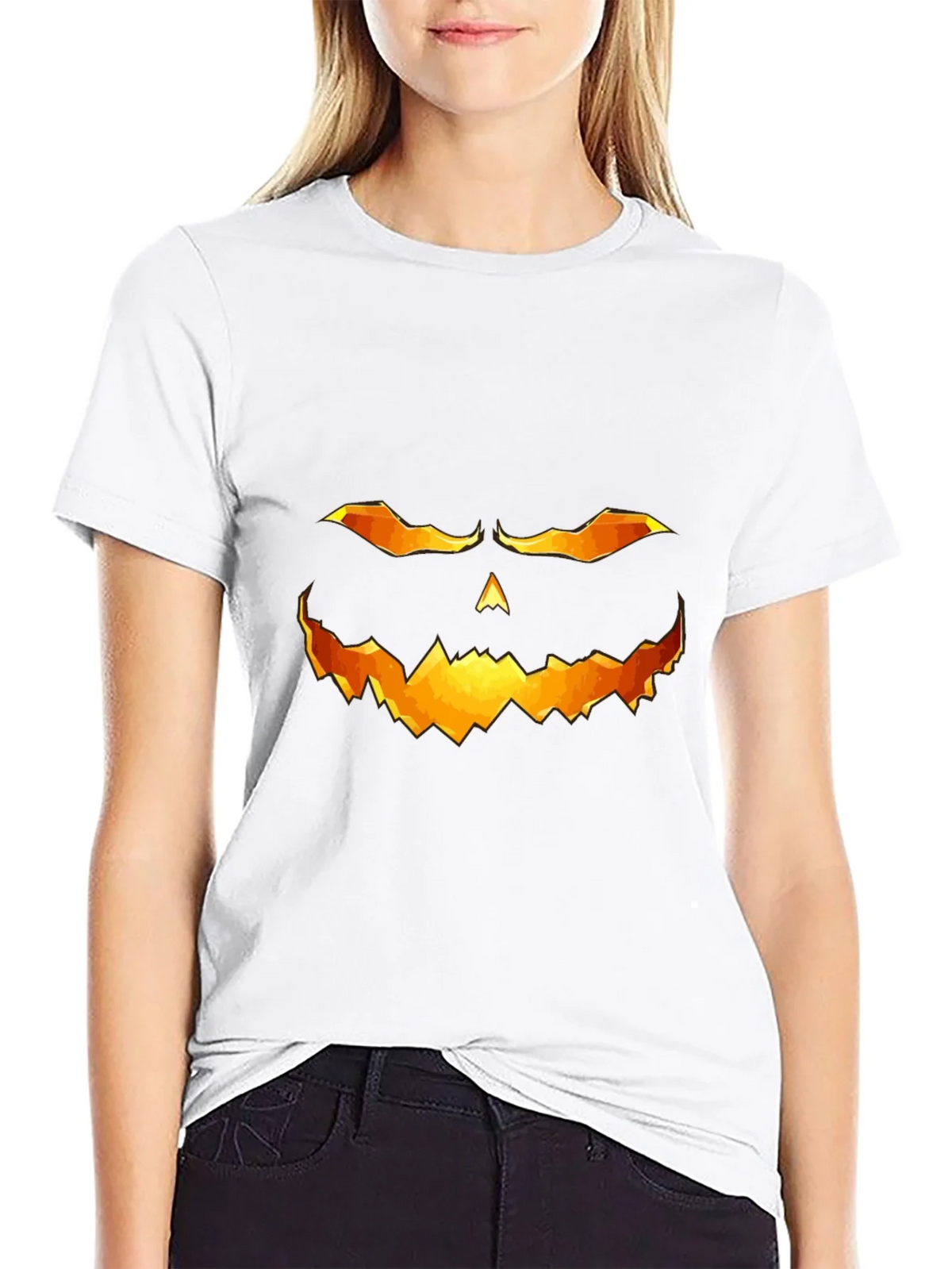 Halloween Pumpkin Face Graphic T-Shirt product image 8