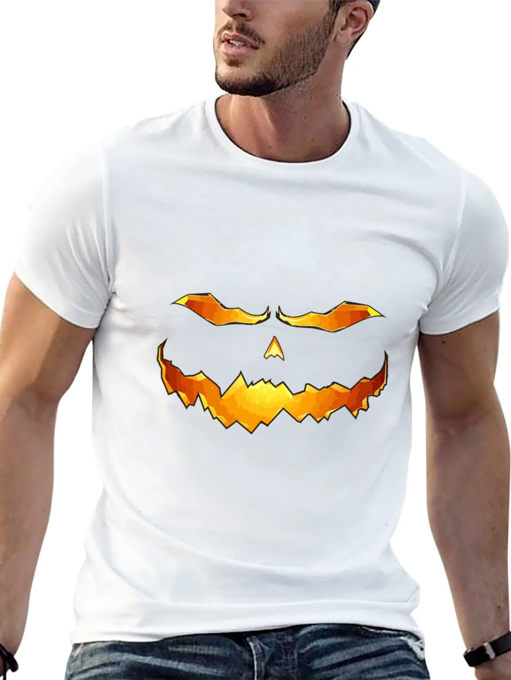 Halloween Pumpkin Face Graphic T-Shirt product image 12