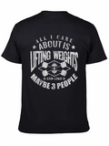 Weightlifting Graphic Tee: Lifting Weights & Maybe 3 People product image 1