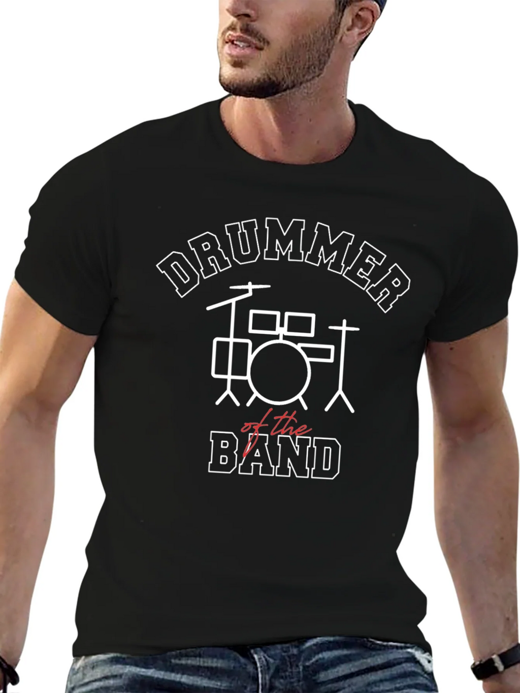 Drummer of the Band Black T-Shirt product image 6
