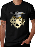 Graduation Dalmatian Graphic Tee - Black product image 1