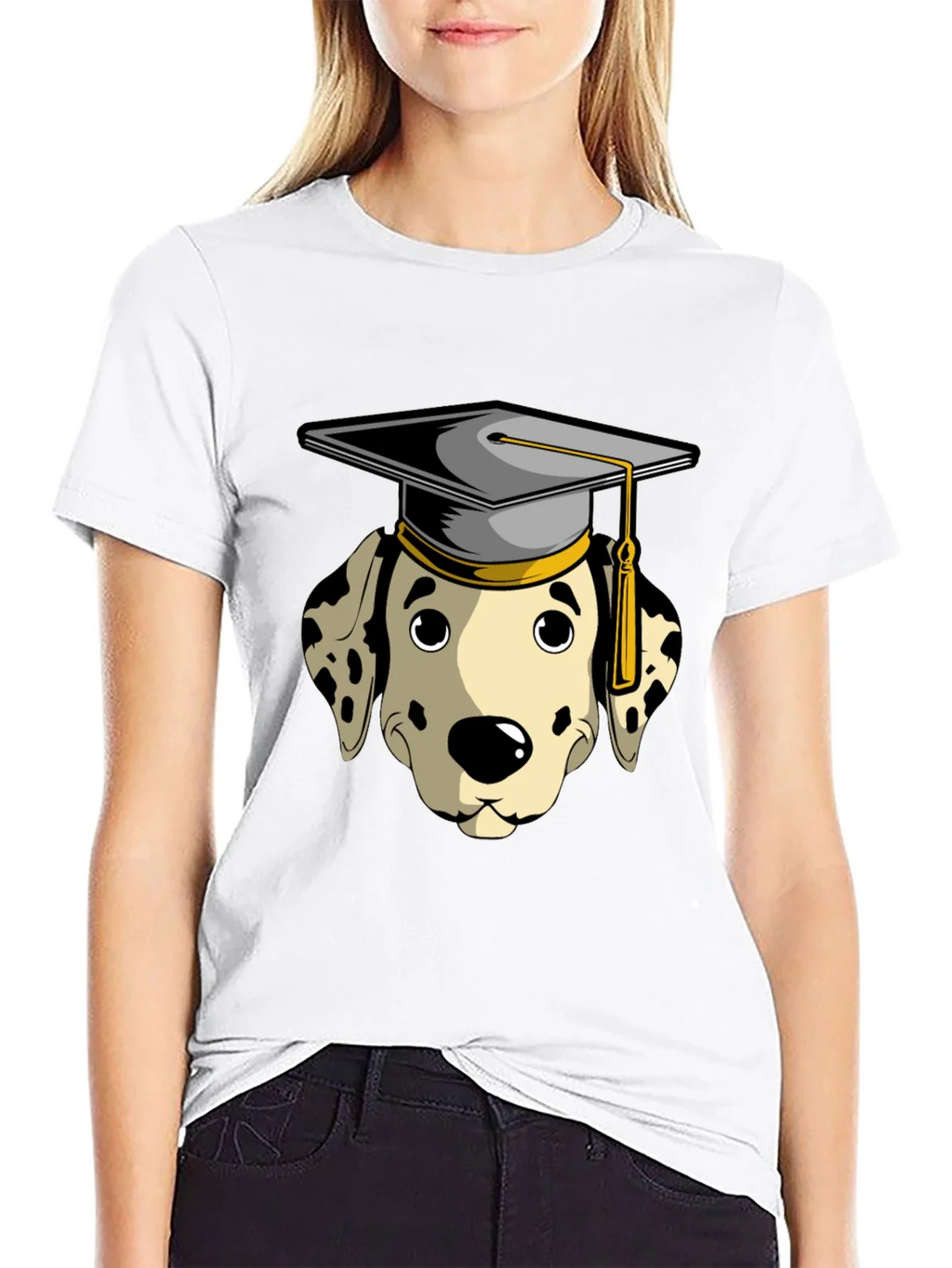 Graduation Dalmatian Graphic Tee - Black product image 8