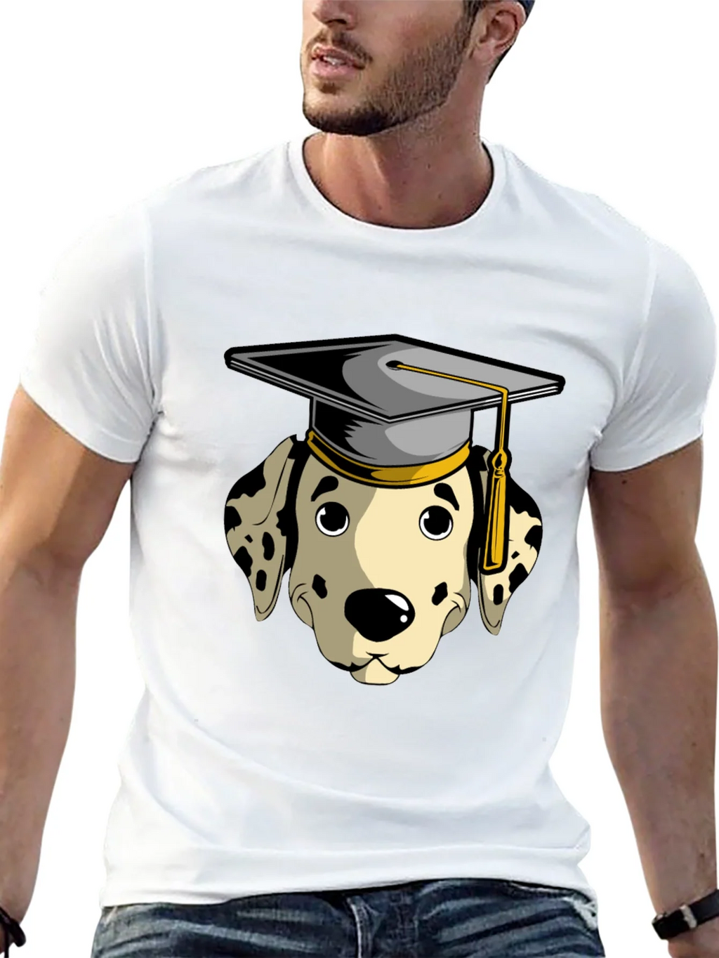 Graduation Dalmatian Graphic Tee - Black product image 12