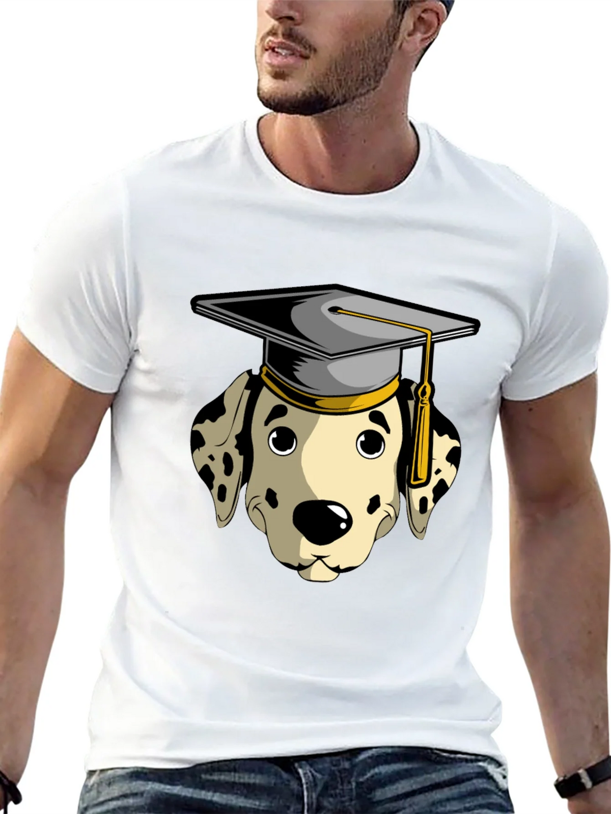 Graduation Dalmatian Graphic Tee - Black product image 12