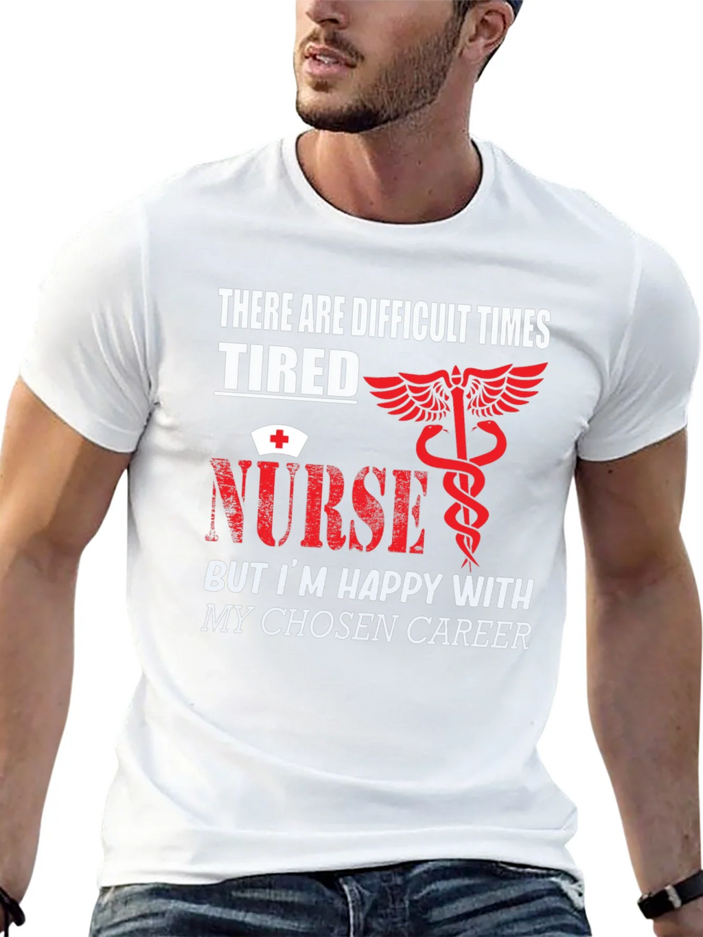 Tired Nurse T-Shirt - Difficult Times Chosen Career product image 6