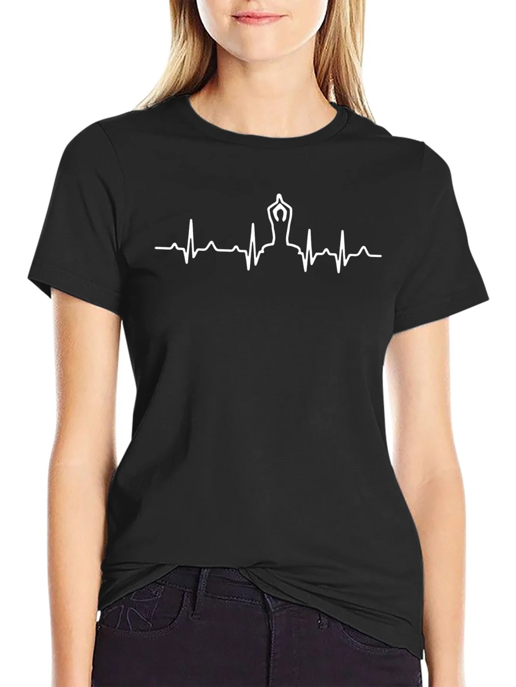 Yoga Heartbeat T-Shirt - Zen Life Line Tee product image 2