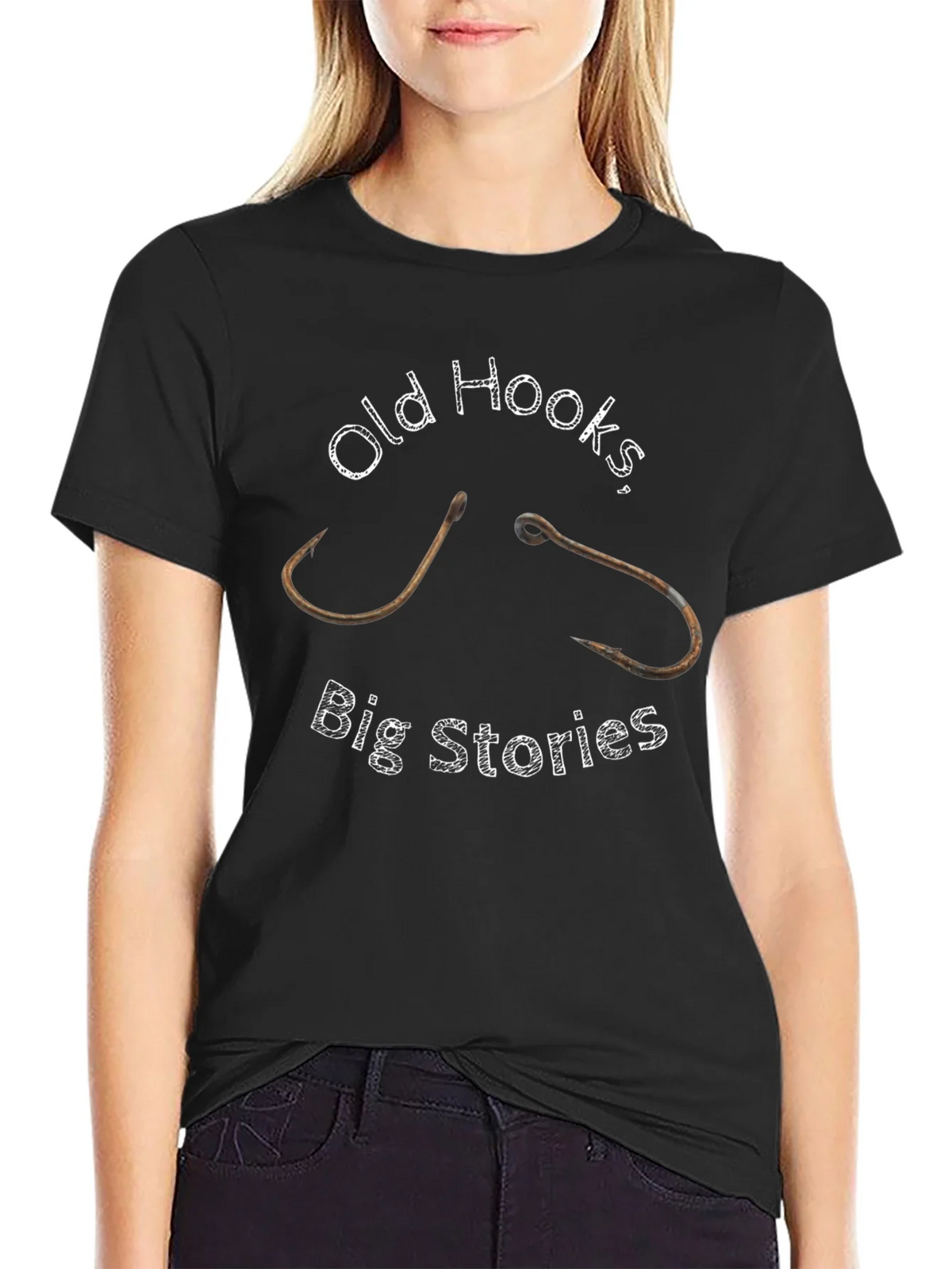 Old Hooks Big Stories Graphic Tee - Black product image 2