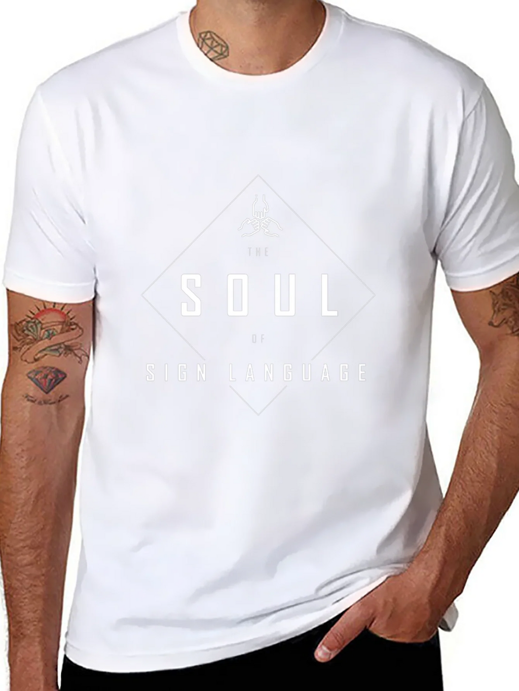 Soul of Sign Language T-Shirt | Black Graphic Tee product image 7