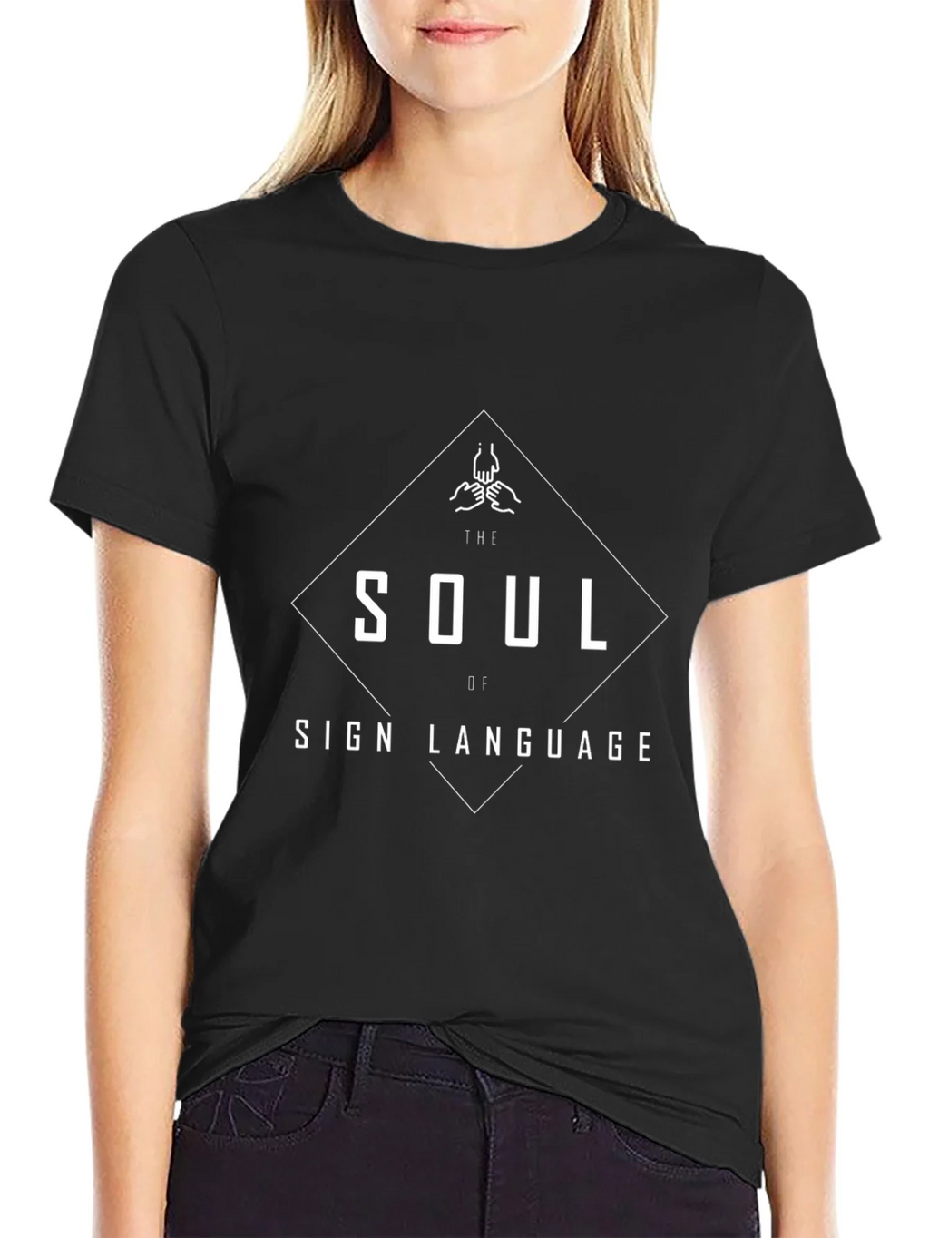 Soul of Sign Language T-Shirt | Black Graphic Tee product image 2