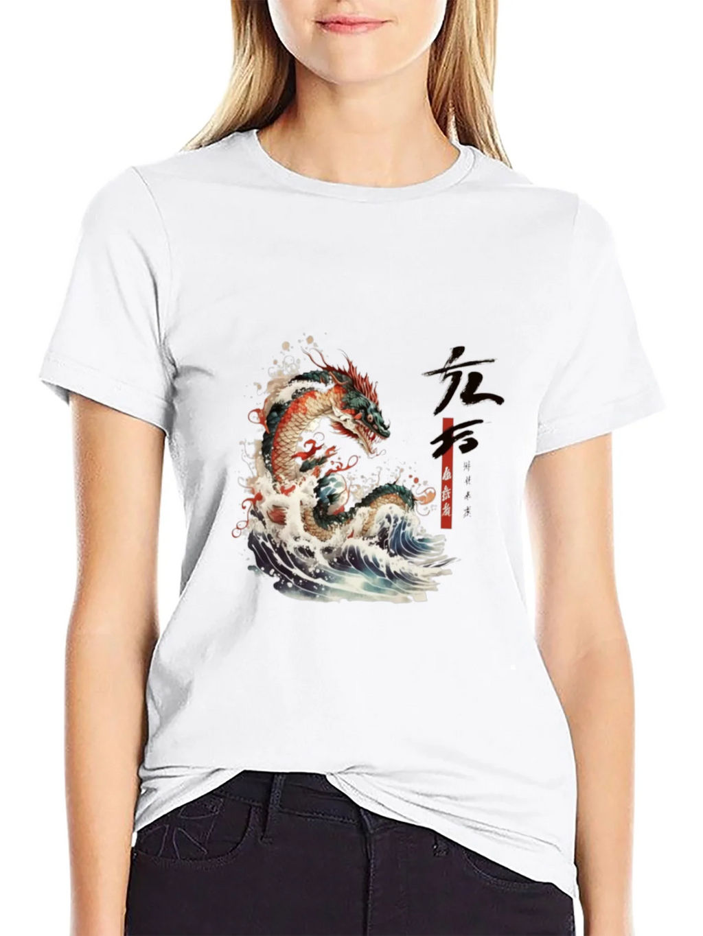 Dragon Wave Graphic Tee - Japanese Art Style product image 8