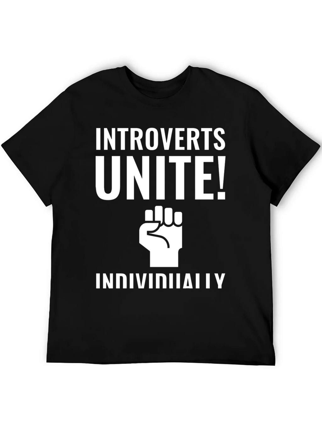 Introverts Unite! Black Graphic Tee product image 5