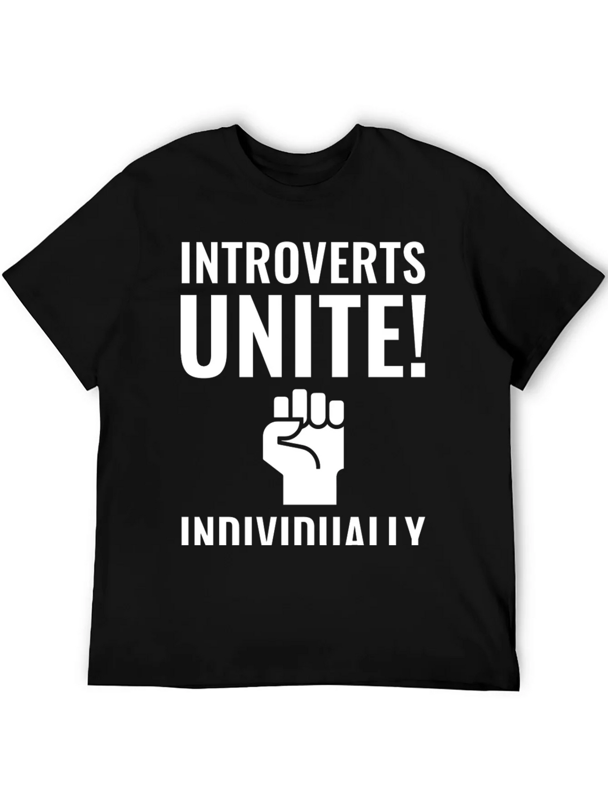 Introverts Unite! Black Graphic Tee product image 5