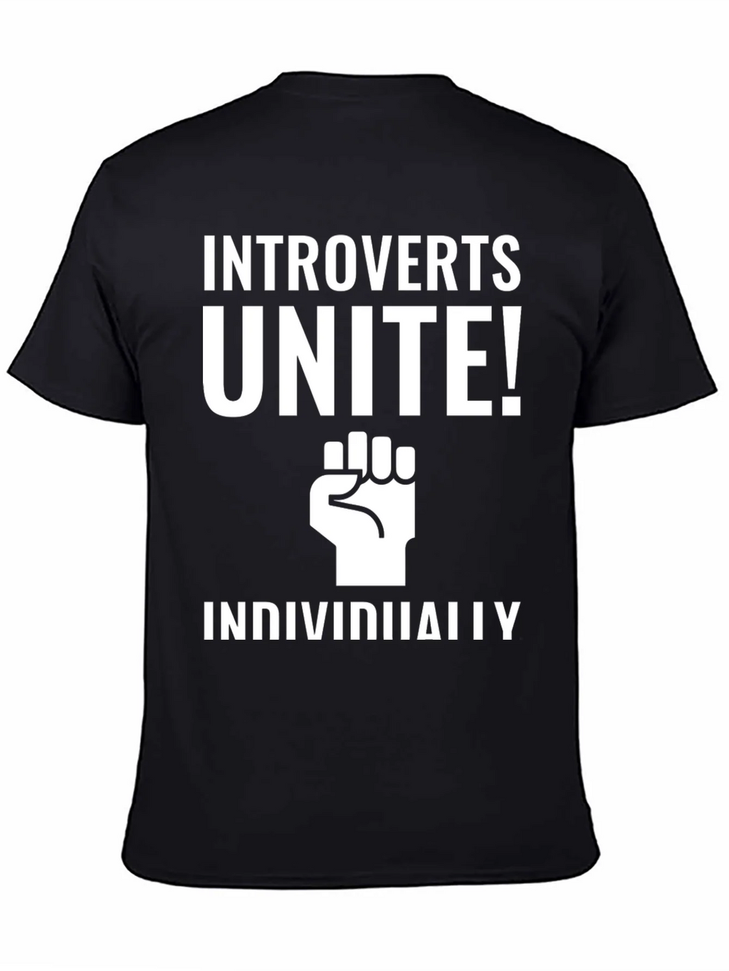 Introverts Unite! Black Graphic Tee product image 4
