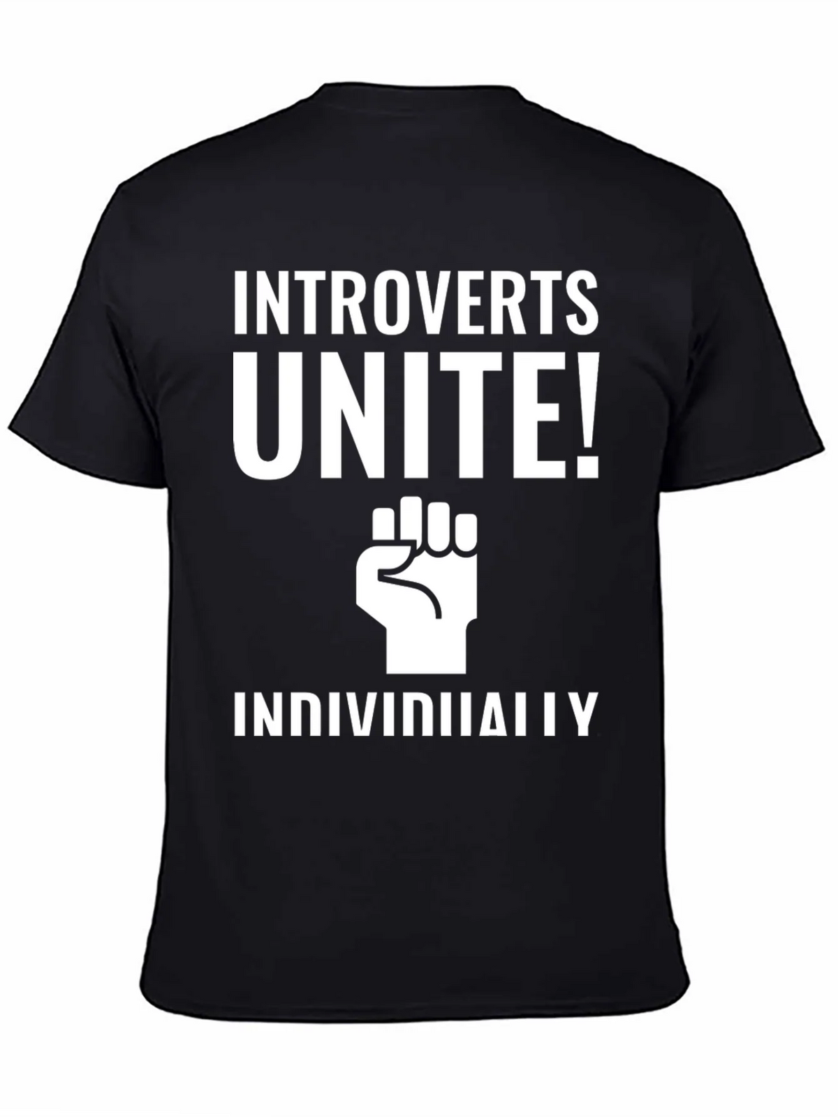 Introverts Unite! Black Graphic Tee product image 4